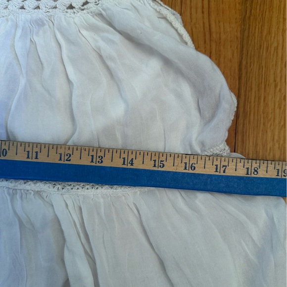 Raviya WHITE Tiered Crochet Neck Swim Cover-up Dress,Sz Large (n) - Picture 9 of 10